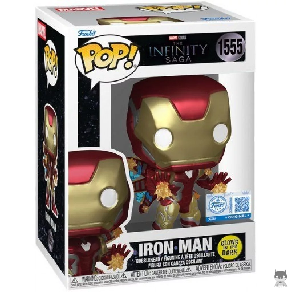 Iron Man (Glow in the Dark) Funko Pop! figure in its box