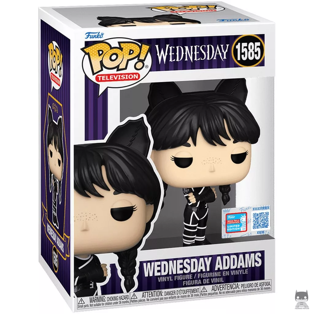 Wednesday Addams (Cat Suit) Funko Pop! figure in its box