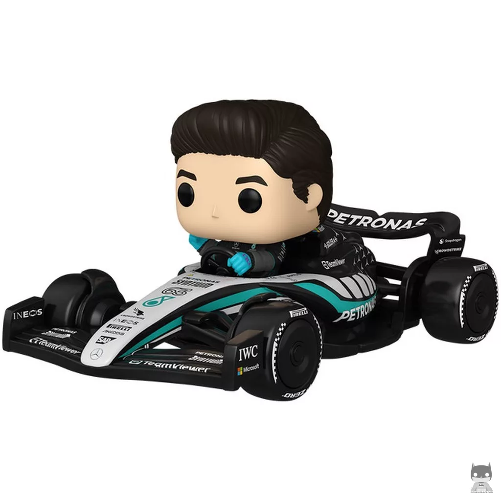 George Russell with Mercedes AMG F1 Funko Pop! figure (Formula 1)
