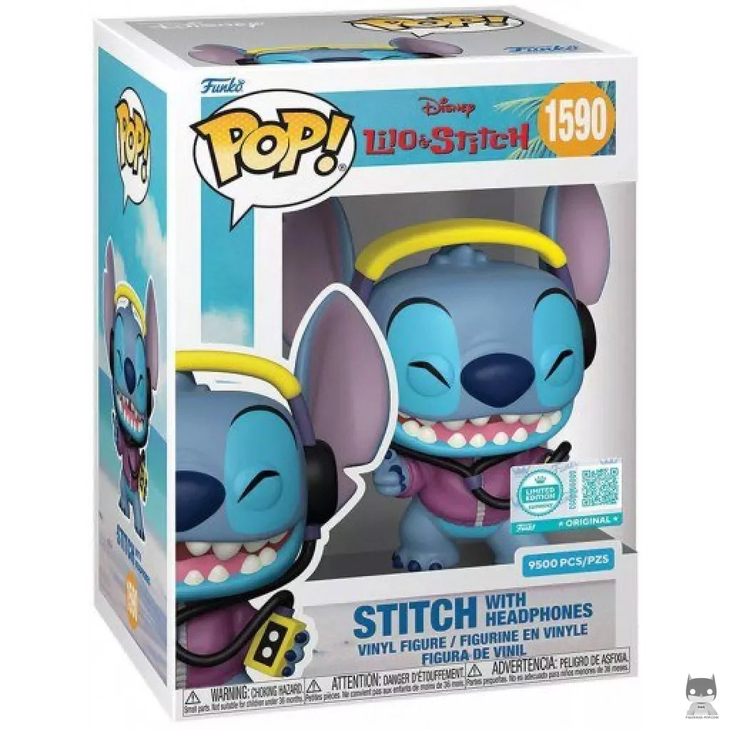 Stitch with Music Headphones Funko Pop! figure in its box