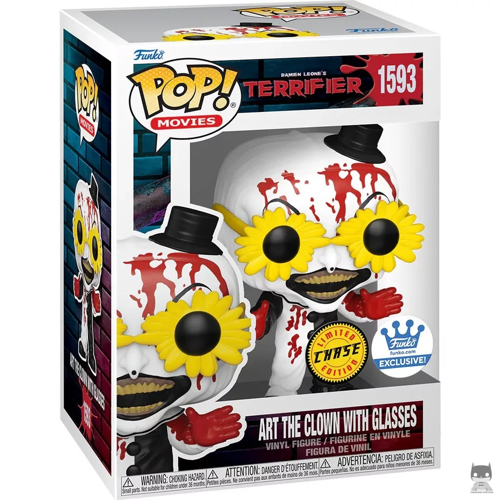 Art the Clown with glasses (Chase & Bloody) Funko Pop! figure in its box