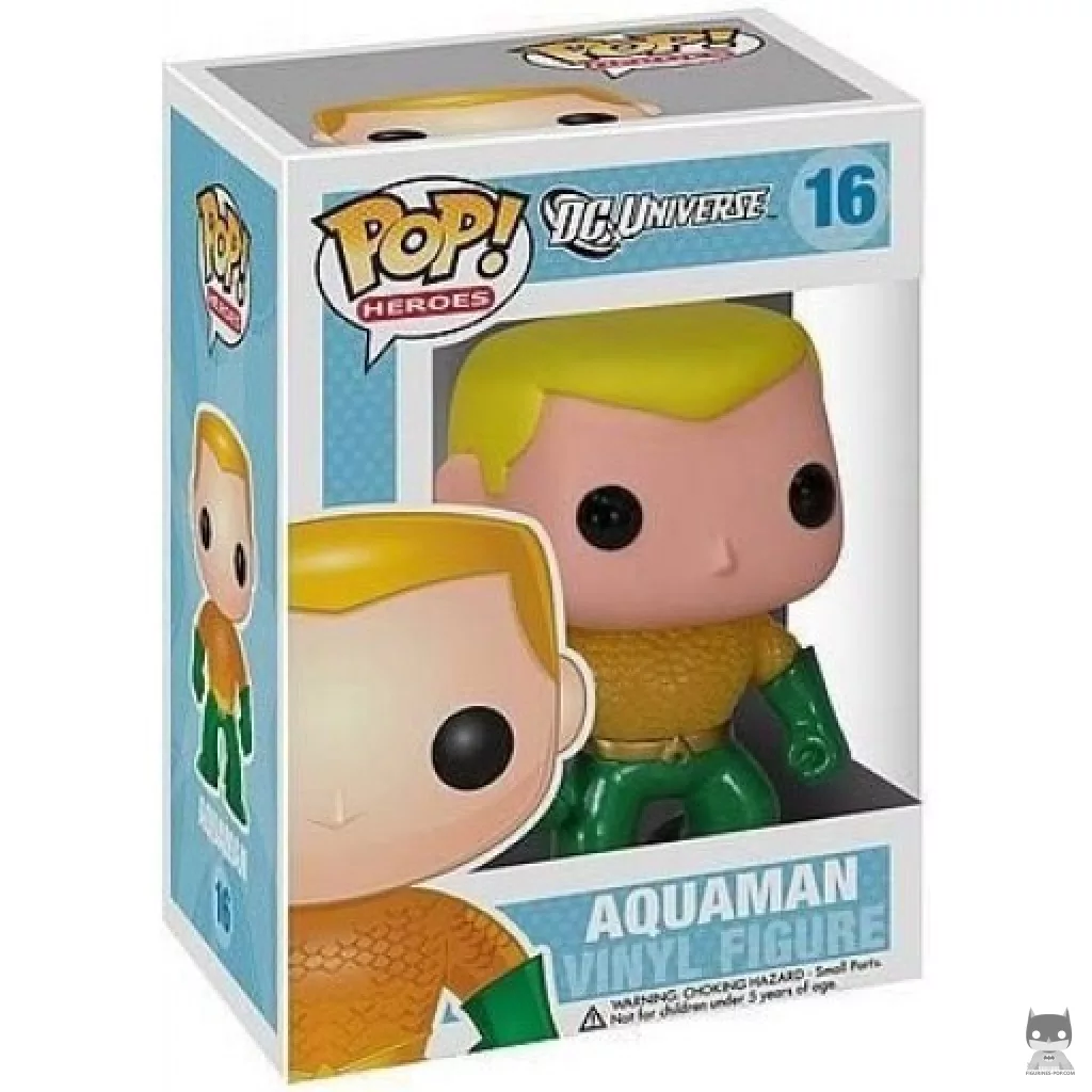 Aquaman (Metallic) Funko Pop! figure in its box
