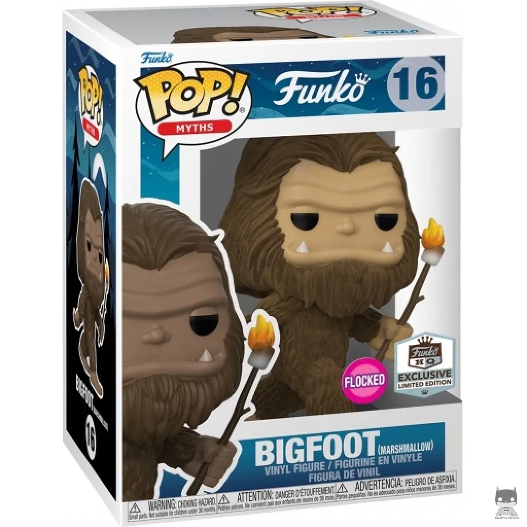 Bigfoot with Marshmallow (Flocked) Funko Pop! figure in its box