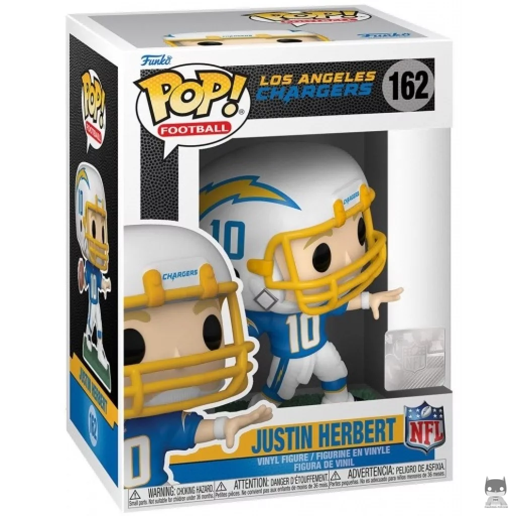 Justin Herbert Funko Pop! figure in its box