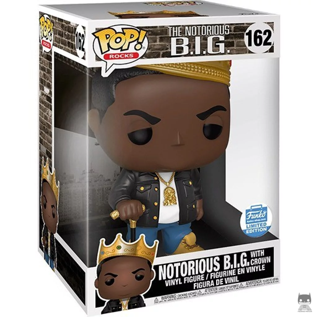 Notorious B.I.G. with Crown (Supersized) Funko Pop! figure in its box