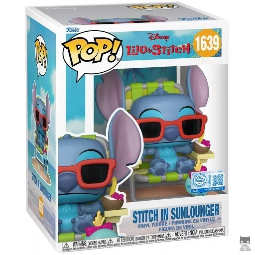 Stitch in Sunlounger Funko Pop! figure in its box