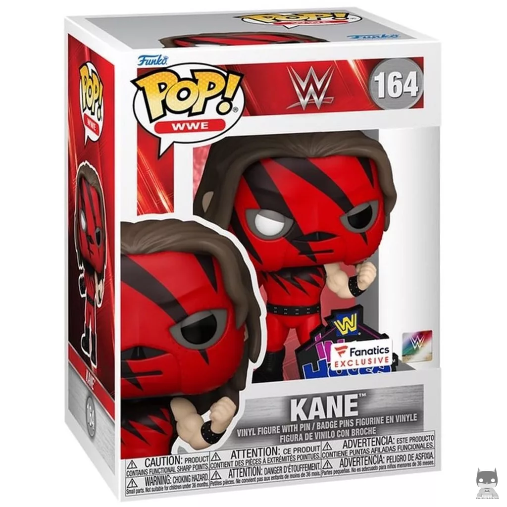 Kane with In Your House pin Funko Pop! figure in its box