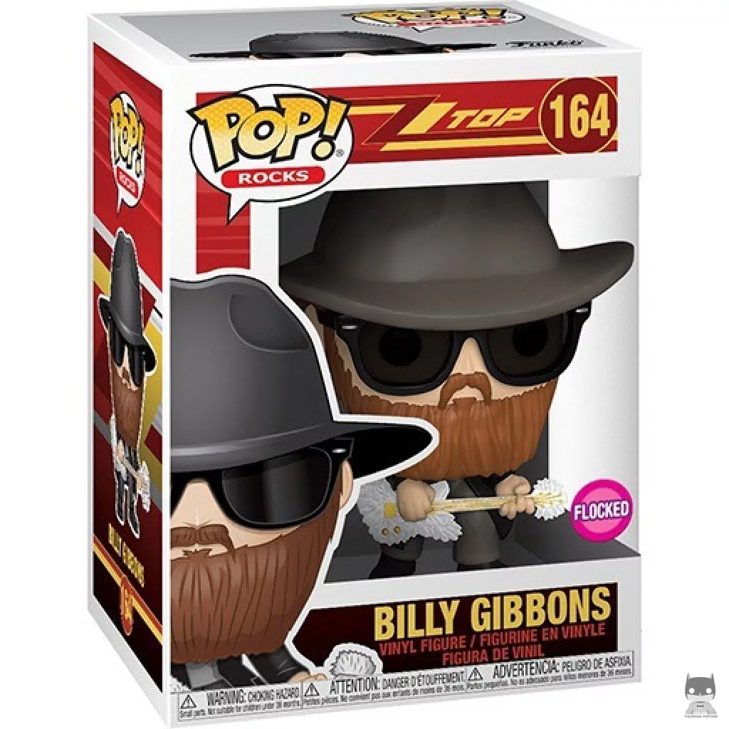 Billy Gibbons (Flocked) Funko Pop! figure in its box