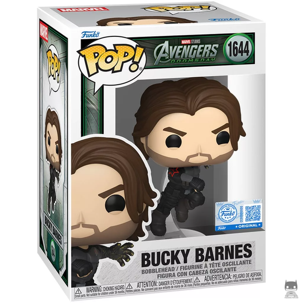 Bucky Barnes Funko Pop! figure in its box