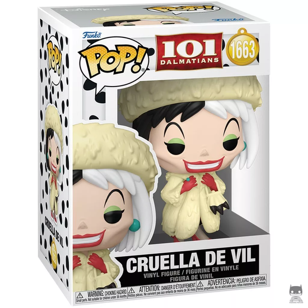 Cruella De Vil Funko Pop! figure in its box