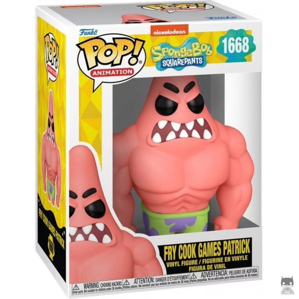 Fry Cook Games Patrick Funko Pop! figure in its box