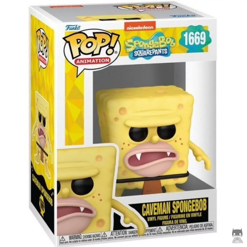 Caveman Spongebob Funko Pop! figure in its box