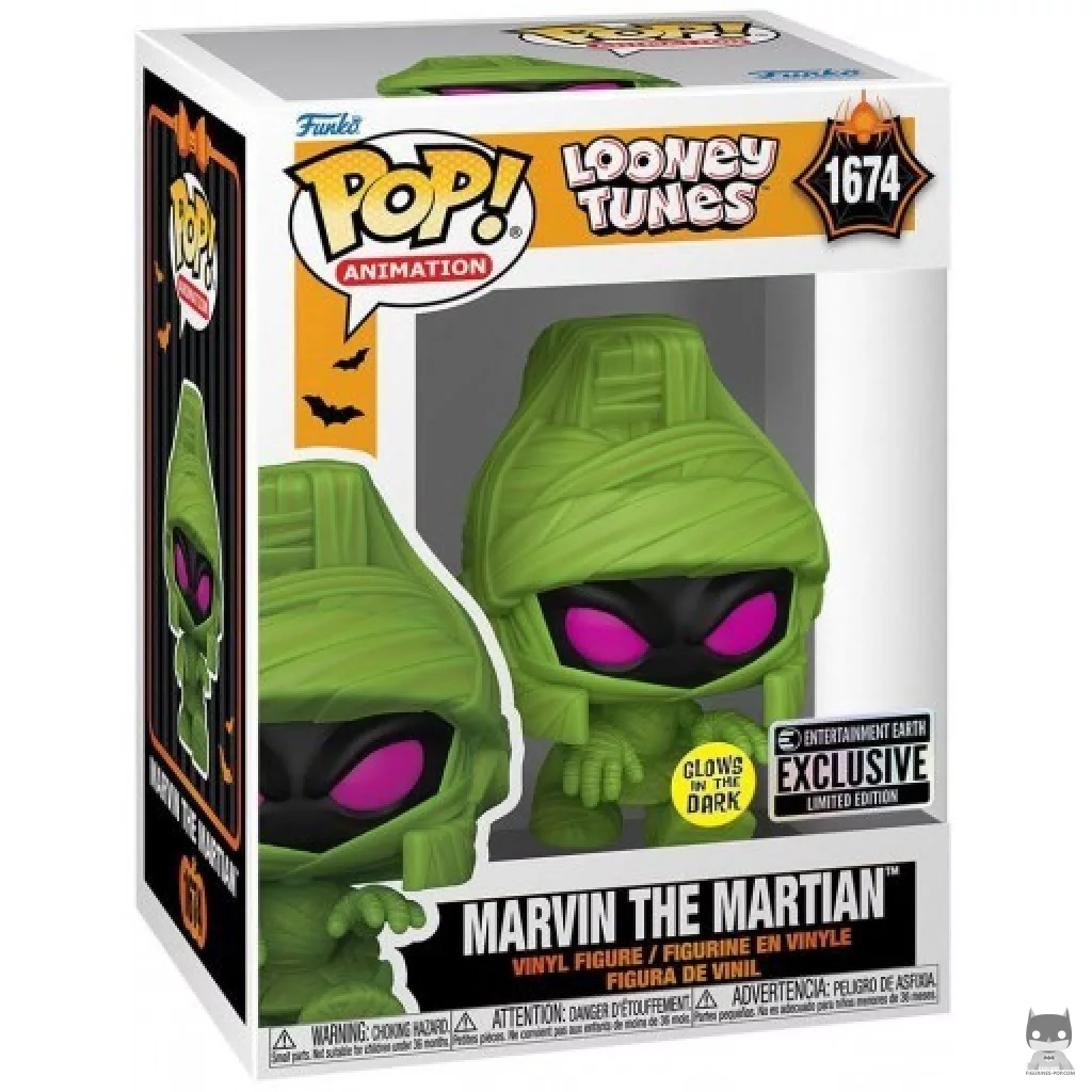 Marvin The Martian (As Mummy) (Glow in the Dark) Funko Pop! figure in its box