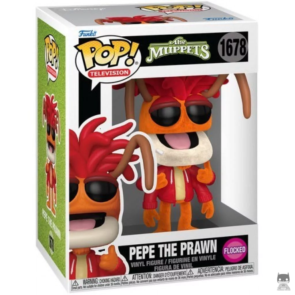 Pepe the Prawn (Flocked) Funko Pop! figure in its box