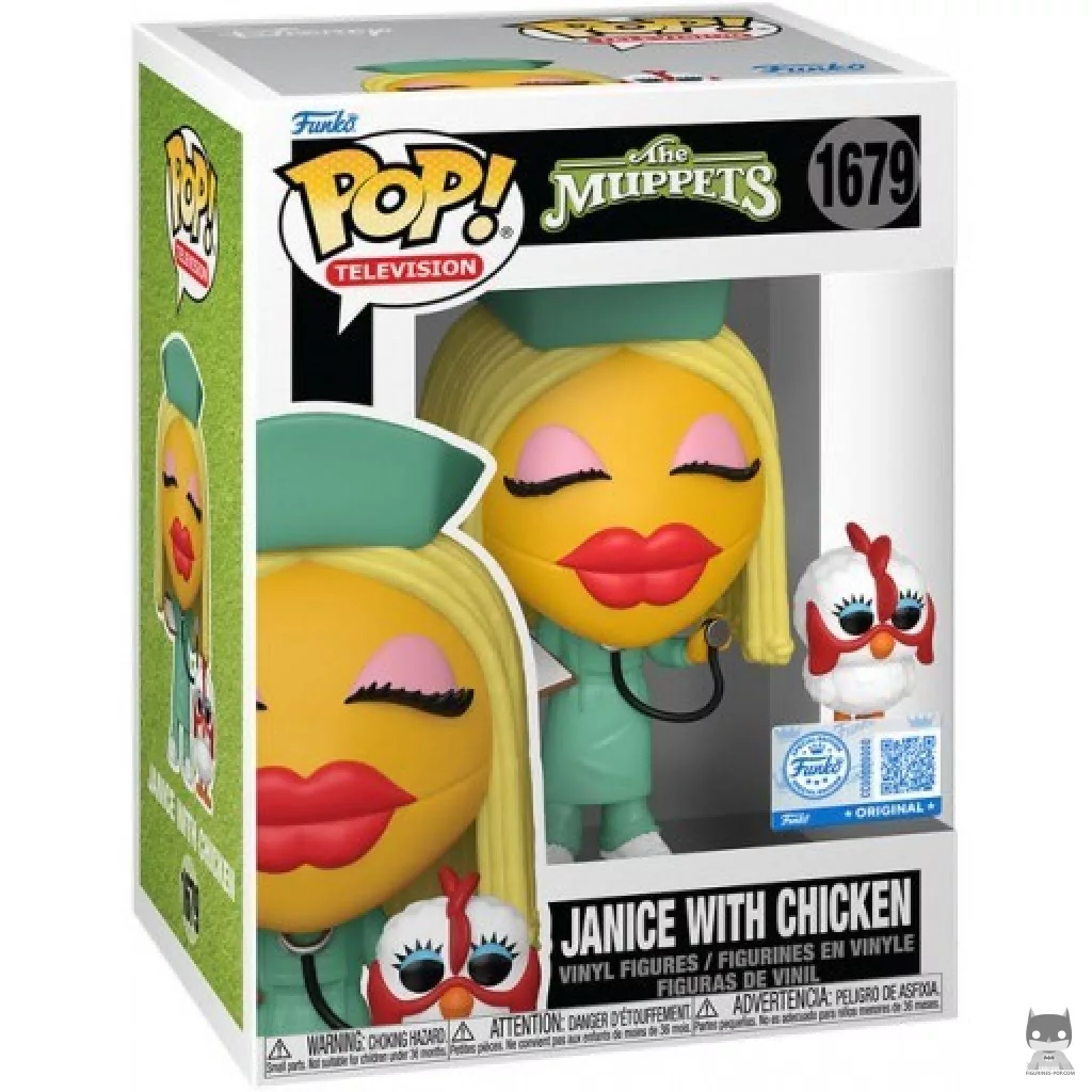 Janice with Chicken Funko Pop! figure in its box
