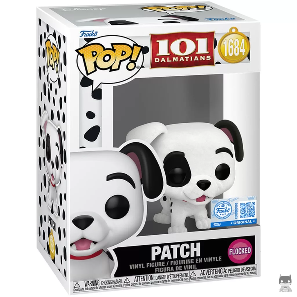 Patch (Flocked) Funko Pop! figure in its box