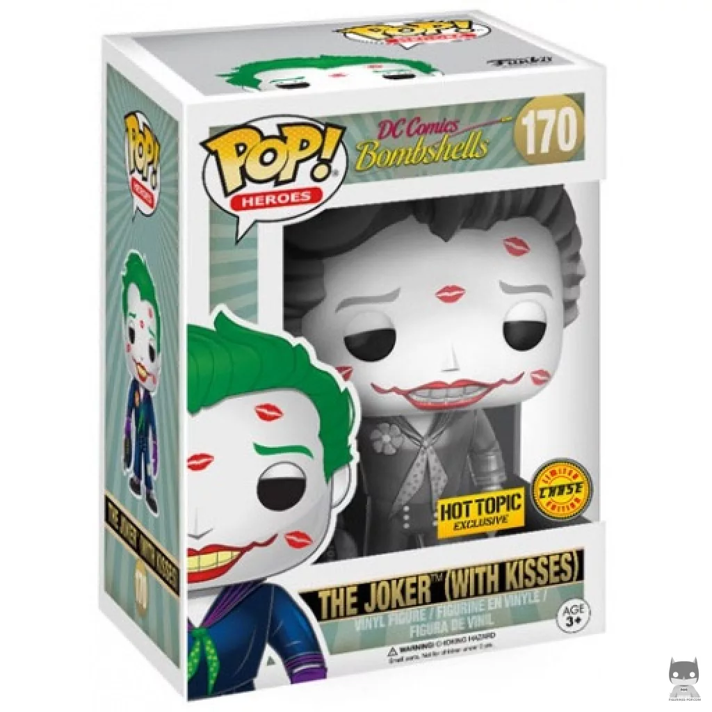 The Joker with Kisses (Black & White) Funko Pop! figure (DC Comics: Bombshells)