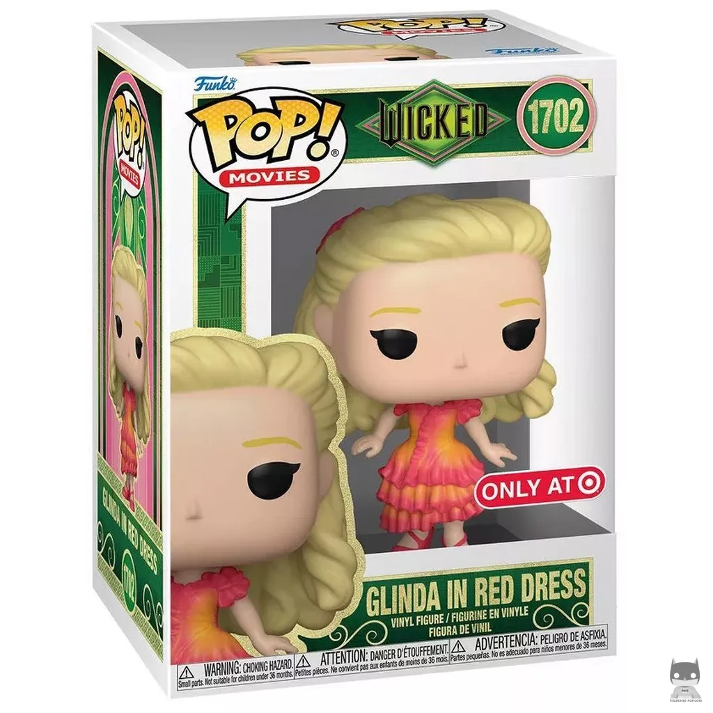 Glinda in Red Dress Funko Pop! figure in its box