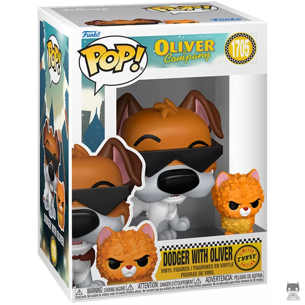 Dodger with Oliver (Chase) Funko Pop! figure in its box