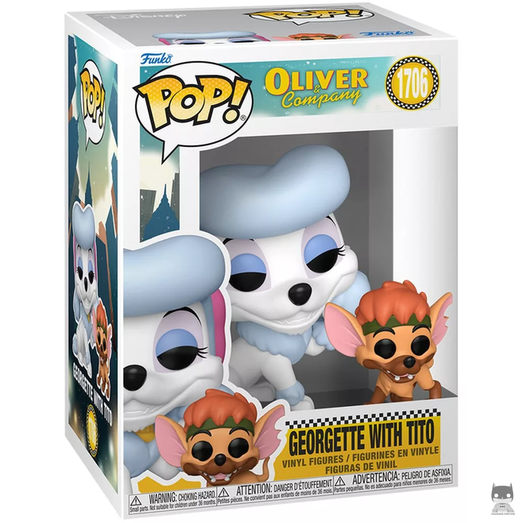 Georgette with Tito Funko Pop! figure in its box
