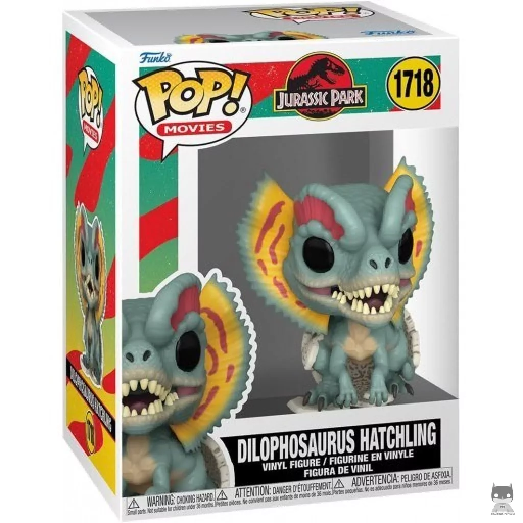 Dilophosaurus Hatchling Funko Pop! figure in its box