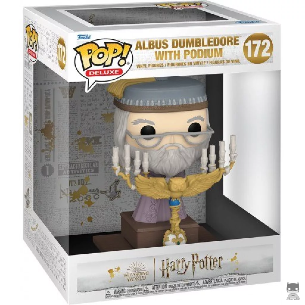 Albus Dumbledore on Podium Funko Pop! figure in its box