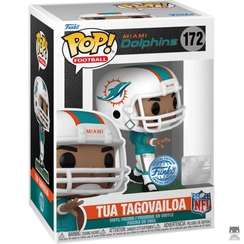 Tua Tagovailoa Funko Pop! figure in its box