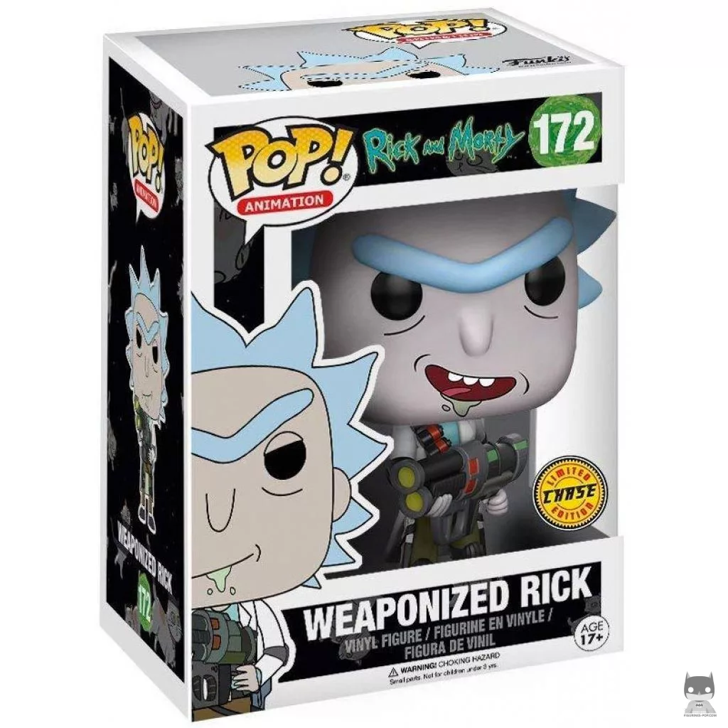 Weaponized Rick (Chase) Funko Pop! figure in its box
