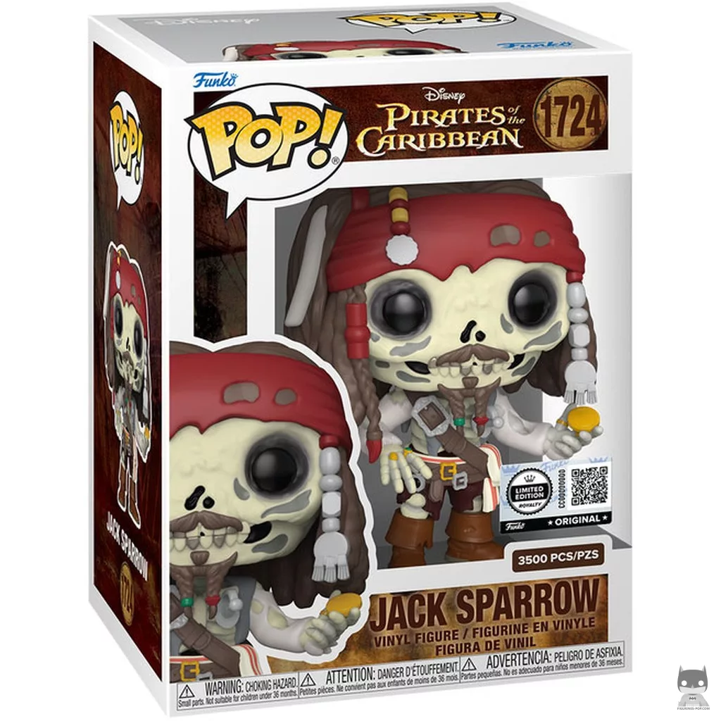 Jack Sparrow (Skeleton) Funko Pop! figure in its box