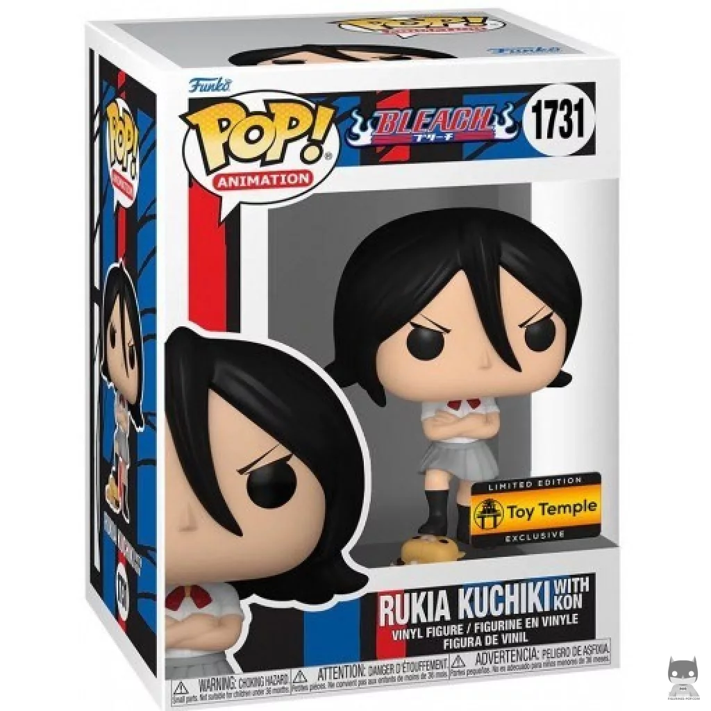 Rukia Kuchiki Standing on Kon Funko Pop! figure in its box