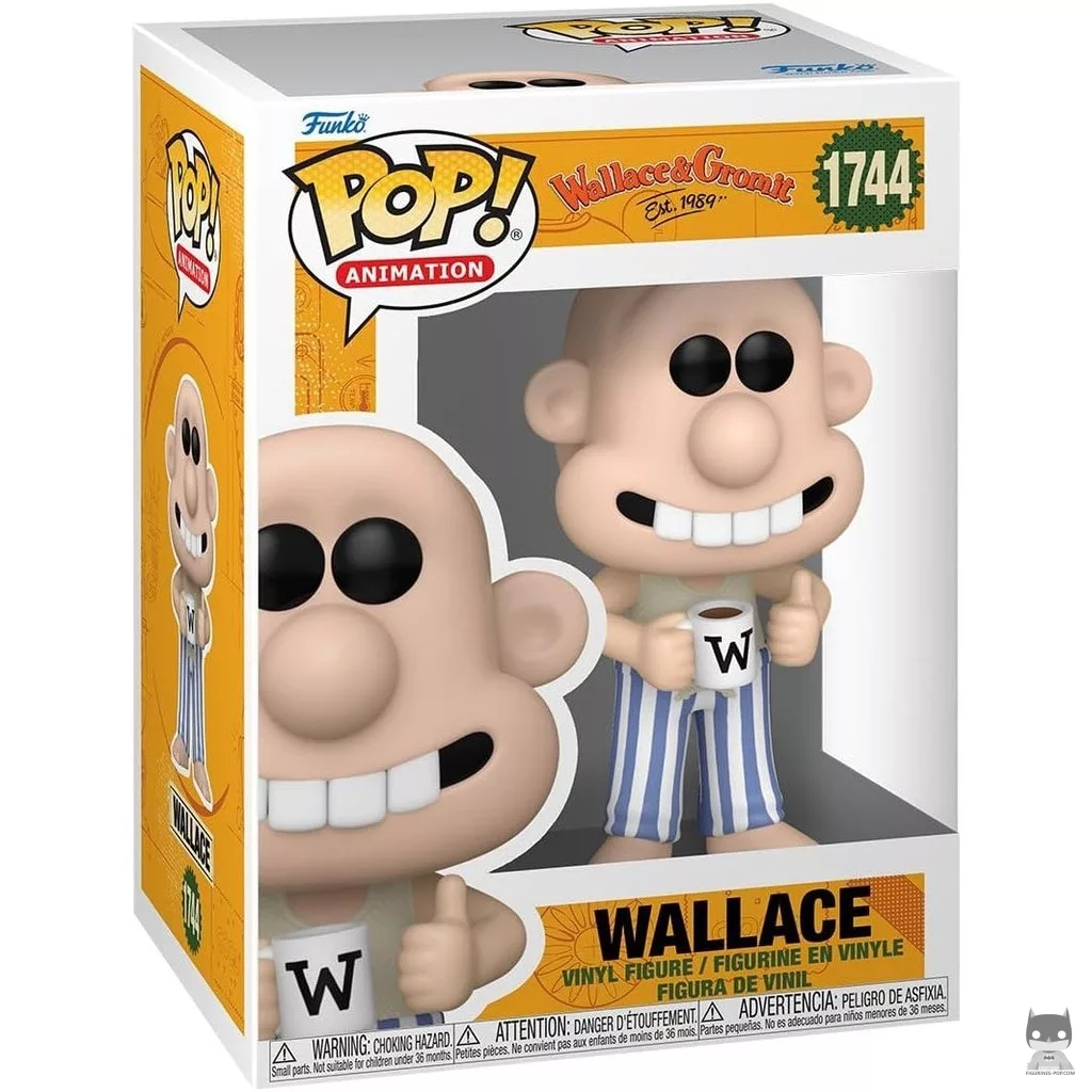 Wallace in pyjamas Funko Pop! figure in its box
