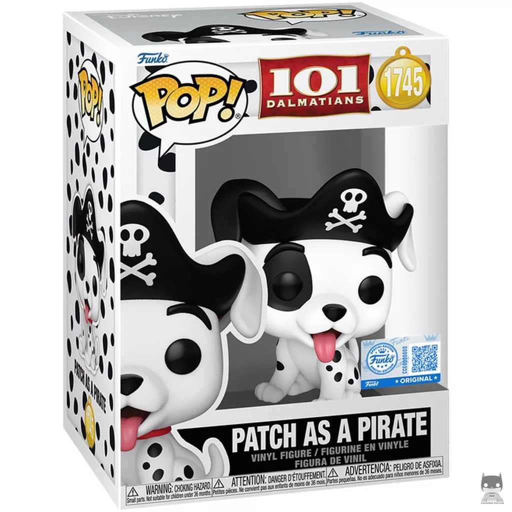 Patch as a pirate Funko Pop! figure in its box