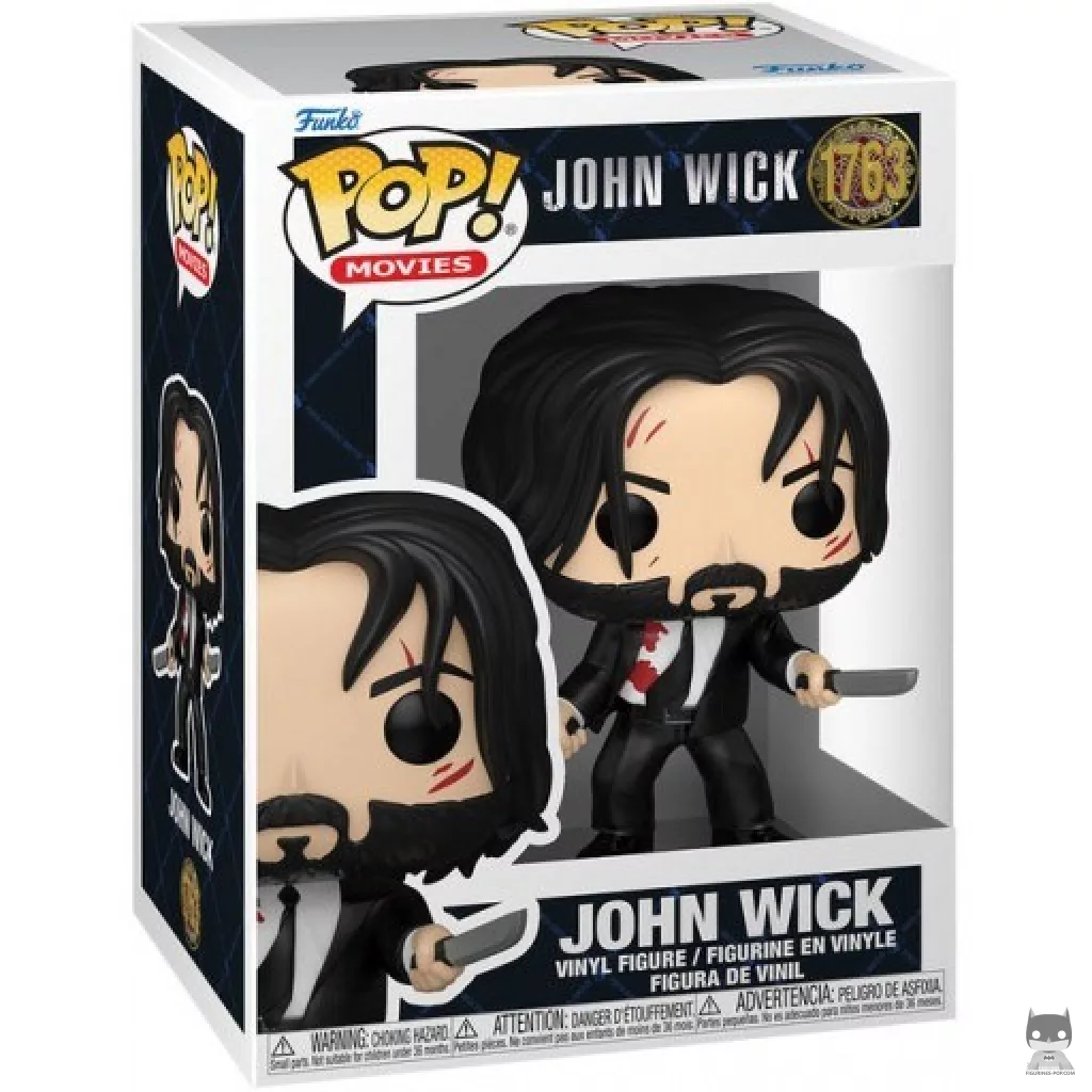 John Wick with Dual Knives (Bloody) Funko Pop! figure in its box