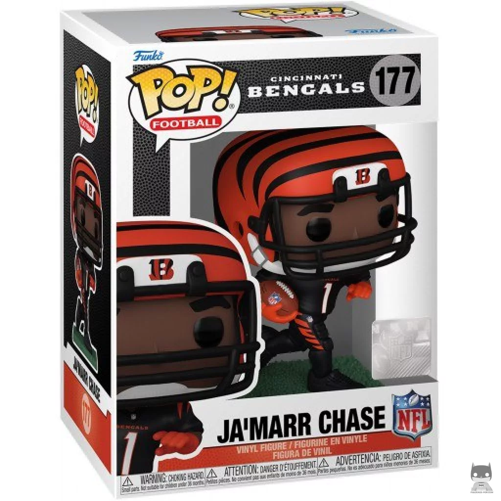 Ja'Marr Chase Funko Pop! figure in its box