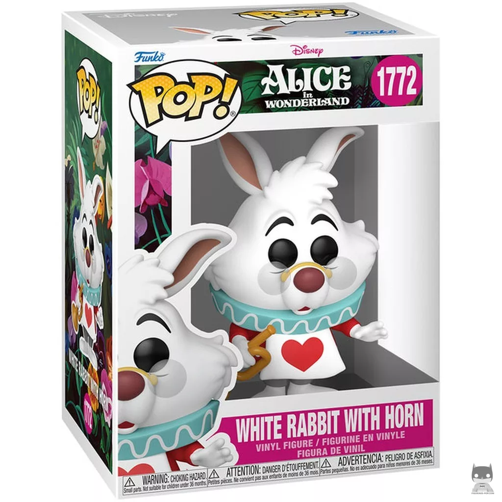 White Rabbit with horn Funko Pop! figure in its box