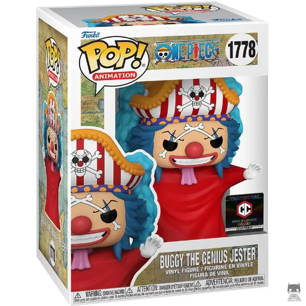 Buggy The Genius Jester Funko Pop! figure in its box