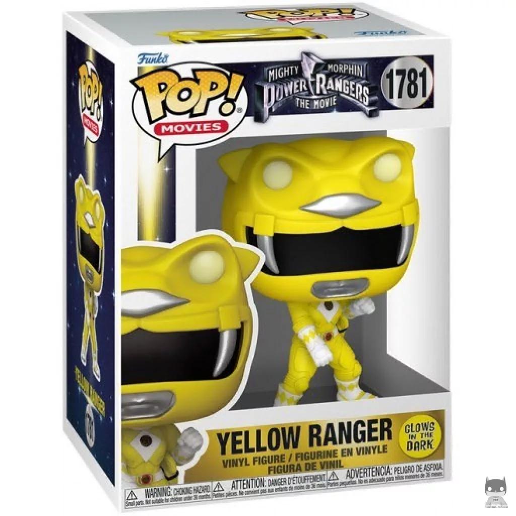 Yellow Ranger (Glow in the Dark) Funko Pop! figure in its box