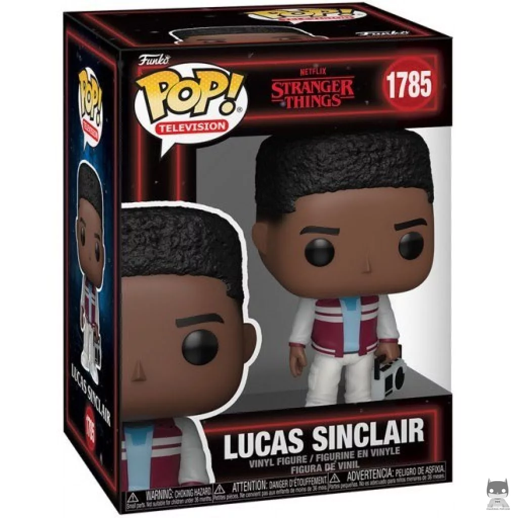 Lucas Sinclair with Boombox Funko Pop! figure in its box