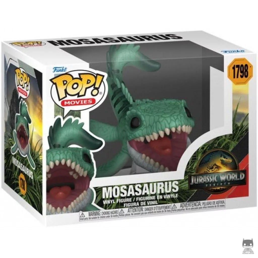 Mosasaurus Funko Pop! figure in its box