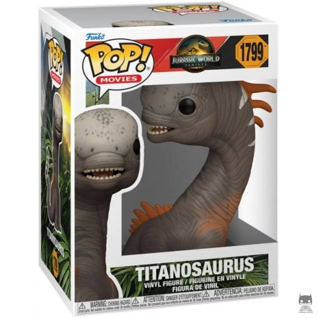 Titanosaurus Funko Pop! figure in its box