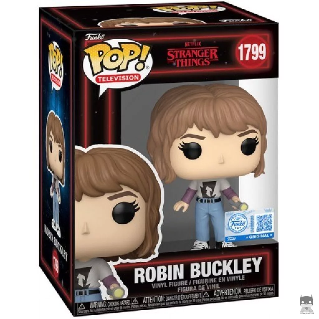 Robin Buckley with Flashlight Funko Pop! figure in its box