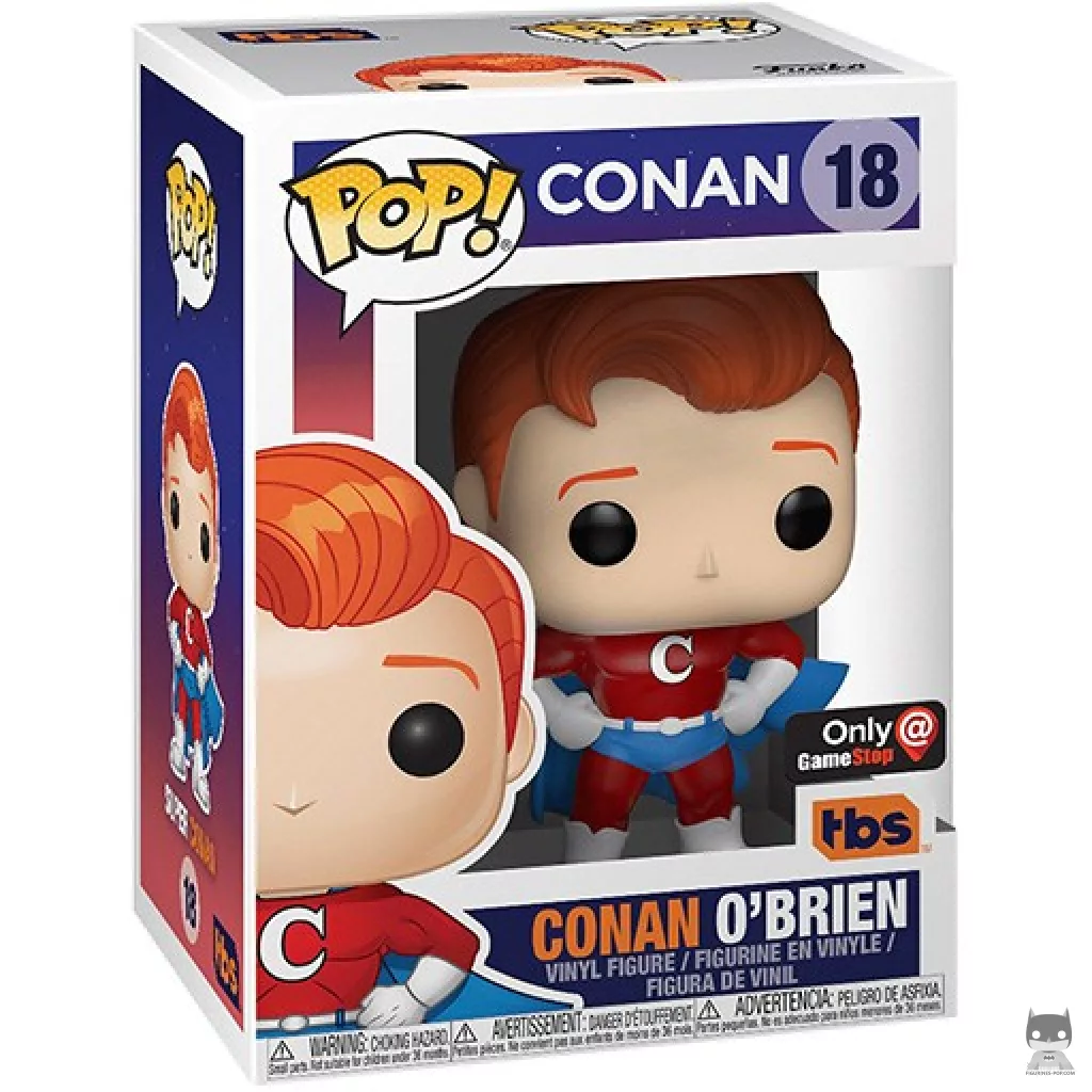 Conan O'Brien as Superhero Funko Pop! figure in its box