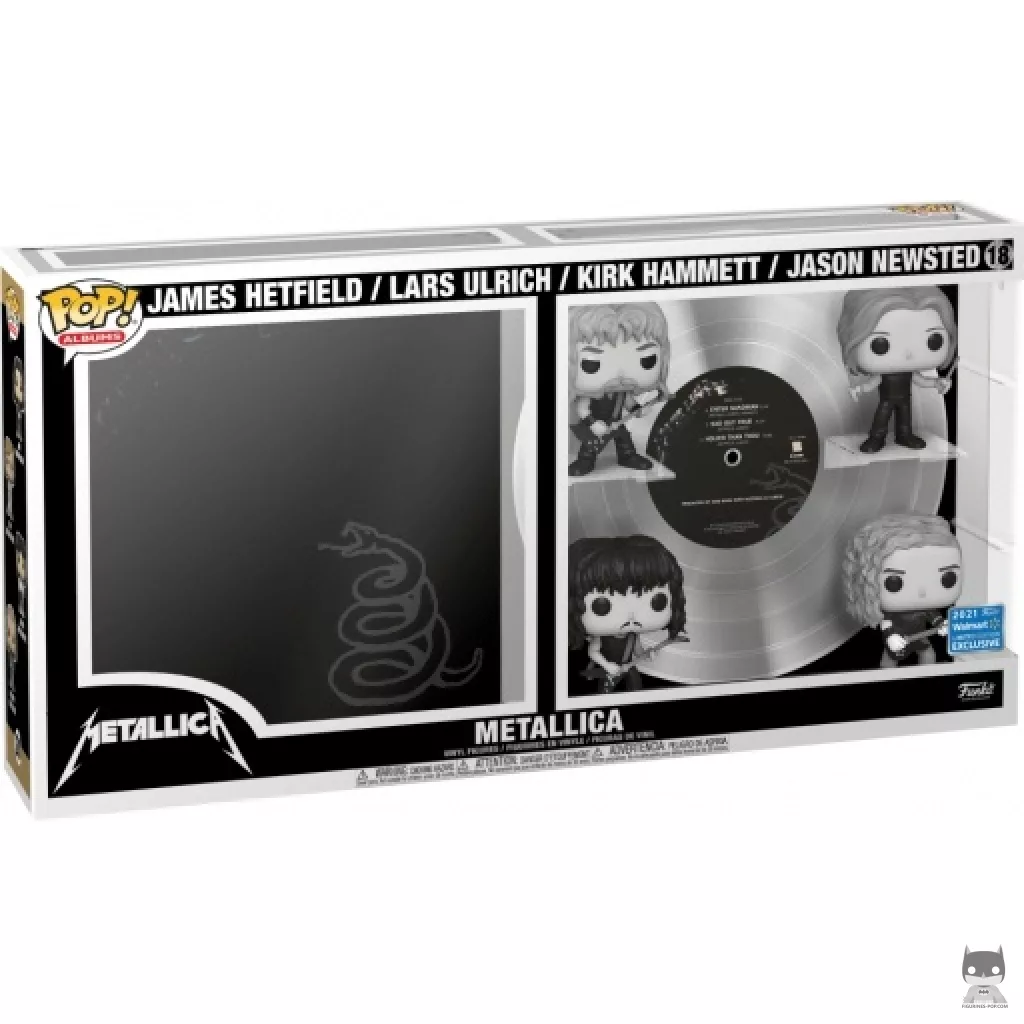 Metallica : Black Album (James Hetfield, lars Ulrich, Kirk Hammett & Jason Newsted) Funko Pop! figure in its box