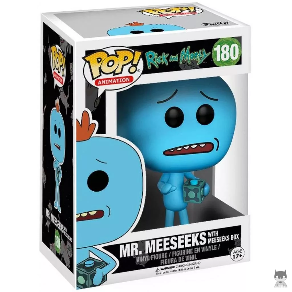 Mr. Meeseeks with Meeseeks Box Funko Pop! figure in its box