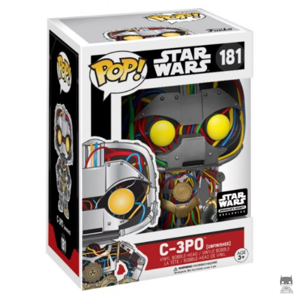 C-3PO Unfinished Funko Pop! figure in its box