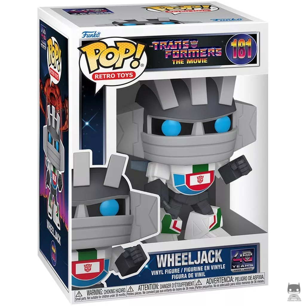 Wheeljack Funko Pop! figure in its box