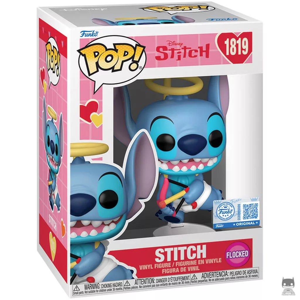 Stitch (Valentine) (Flocked) Funko Pop! figure in its box