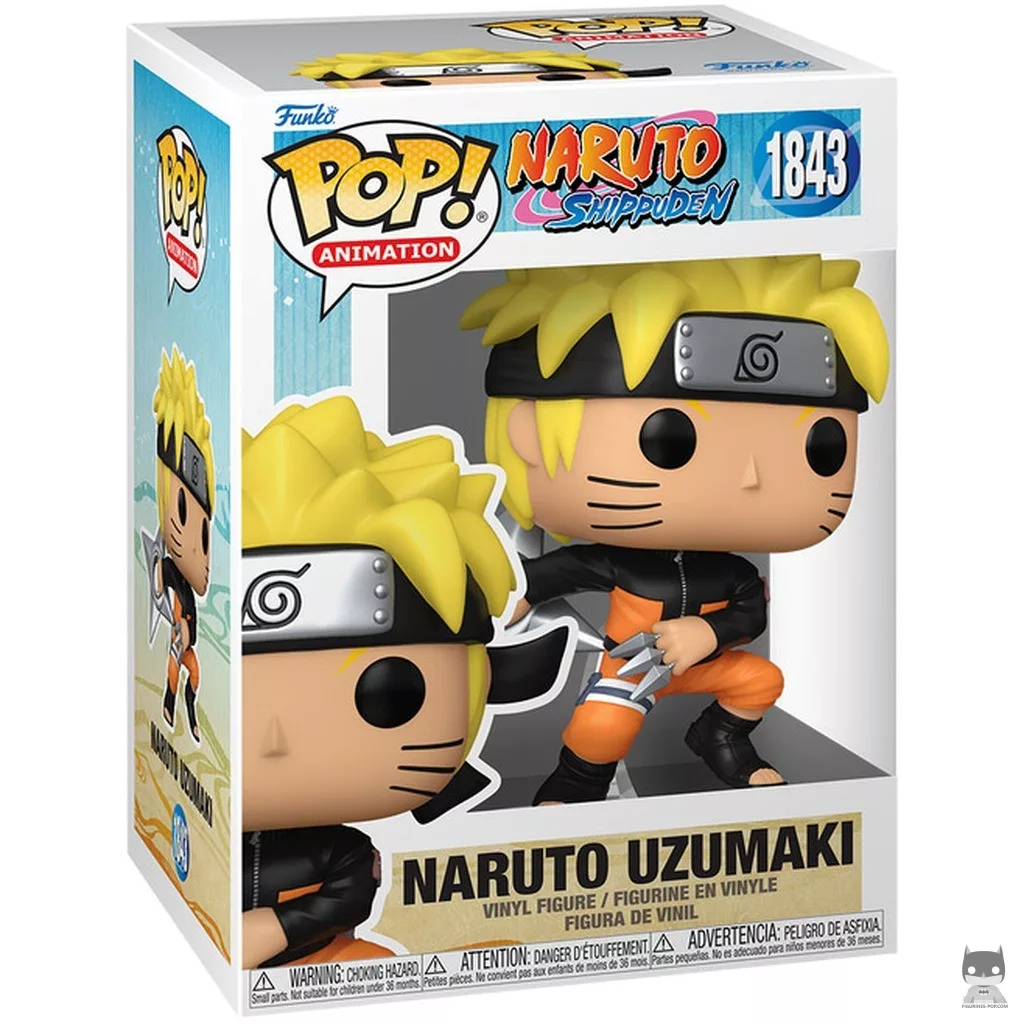 Naruto Uzumaki with kunai & shuriken Funko Pop! figure in its box