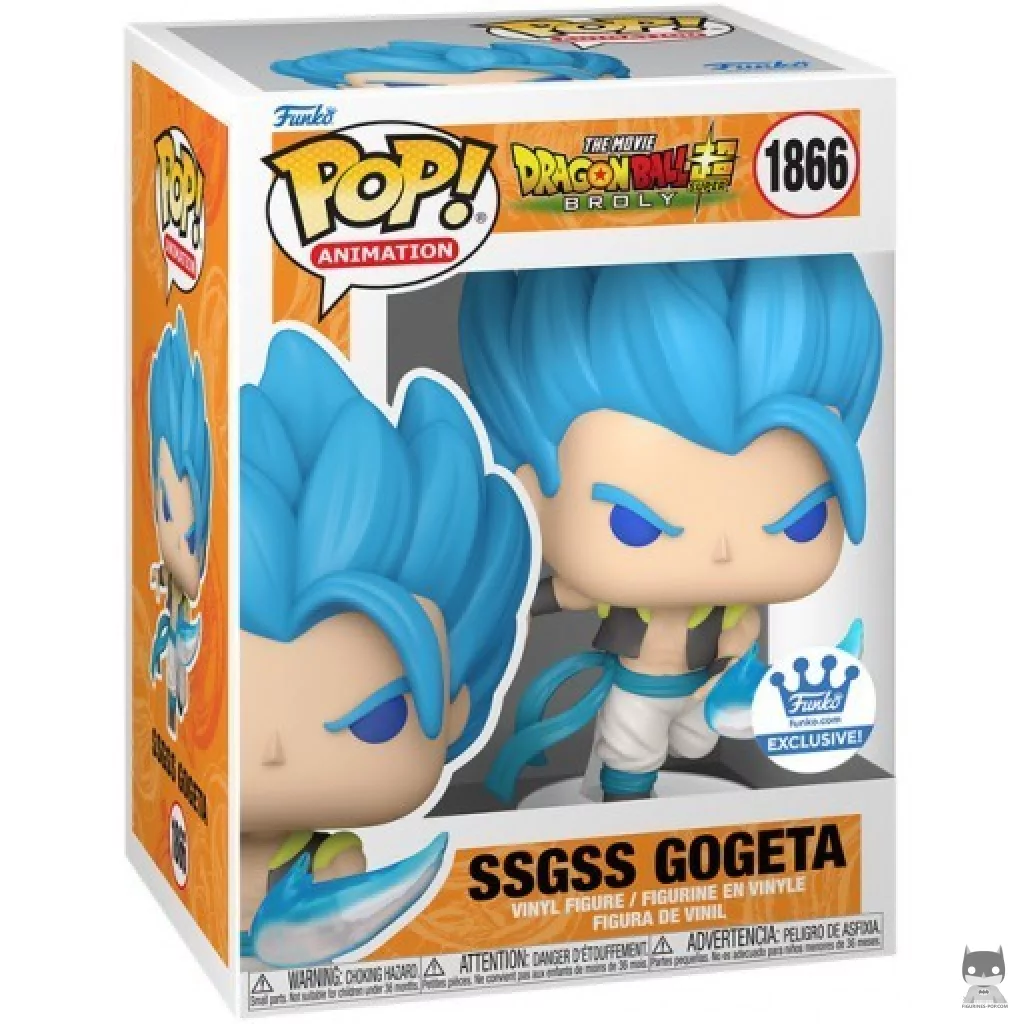 Gogeta Super Saiyan Blue Funko Pop! figure in its box