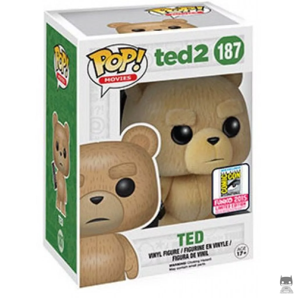 Ted with Remote (Flocked) Funko Pop! figure in its box